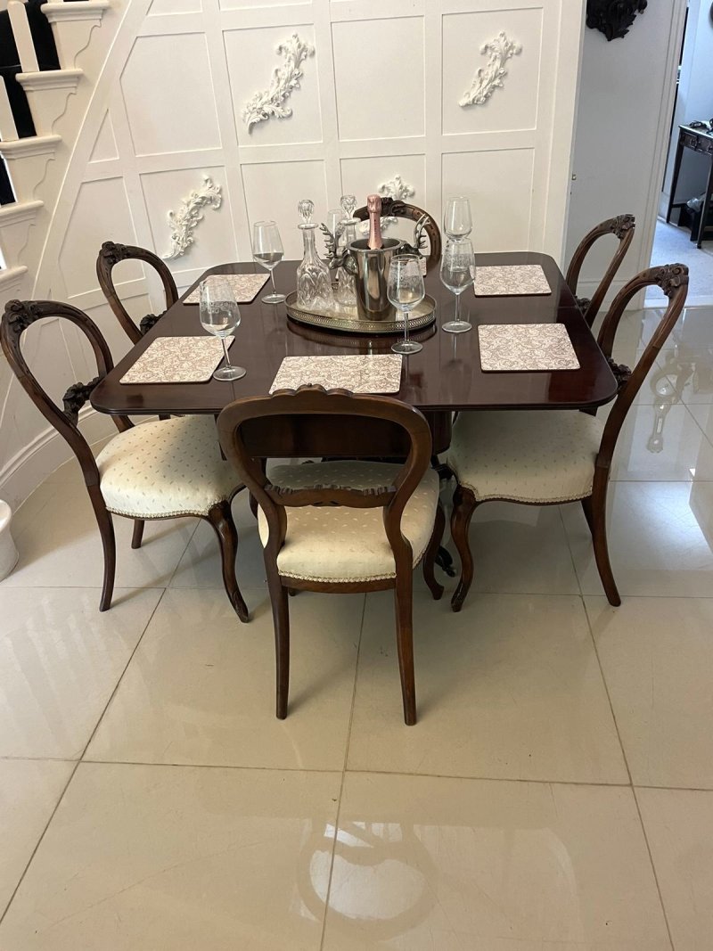 Antique Regency Quality 6 Seater Mahogany Dining/Console Table - Image 2